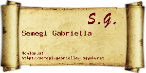Semegi Gabriella névjegykártya